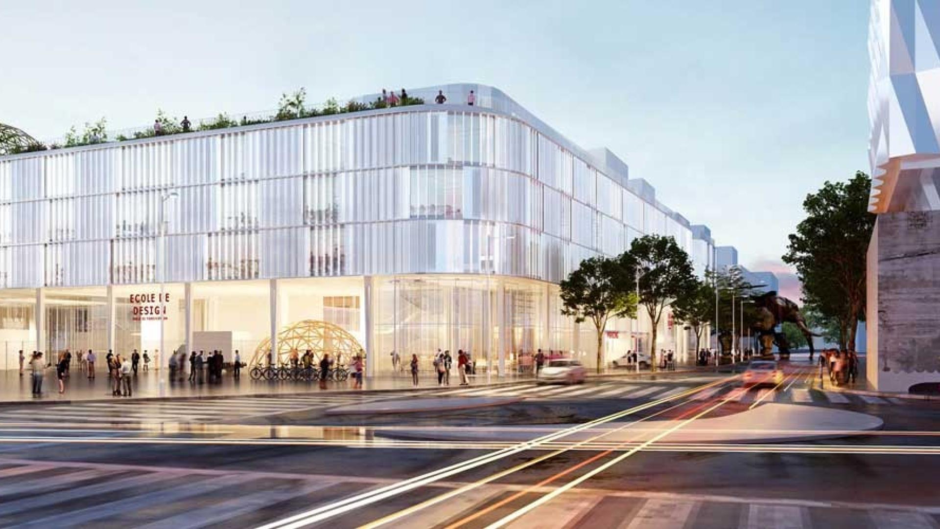 Une large visibilité pour les ateliers et les activités de fabrication sur les façades Nord et Est. © Agences MIMRAM/JOUIN MANKU/GPAA. Images : Ida +