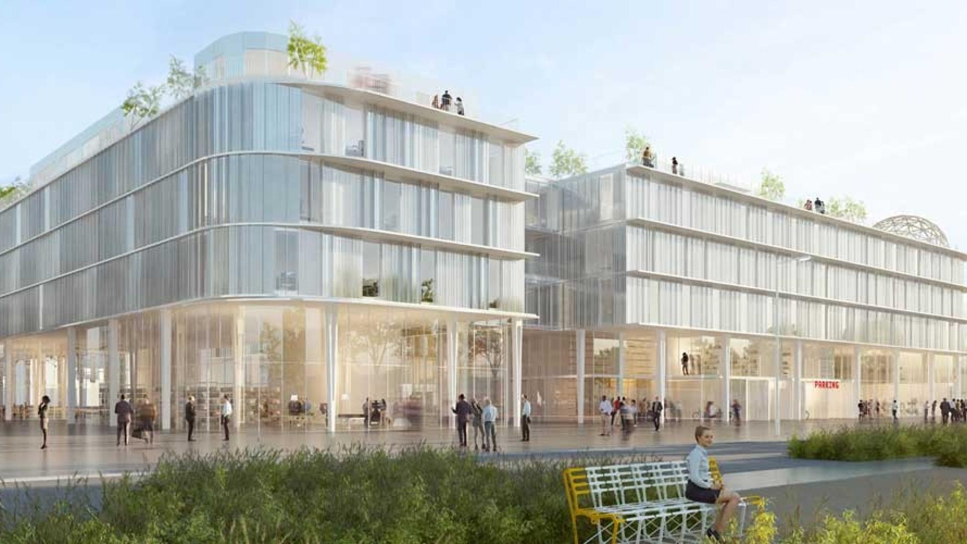 La façade Sud donnera sur le futur parc Prairie au Duc Sud. © Agences MIMRAM/JOUIN MANKU/GPAA. Images : Ida +