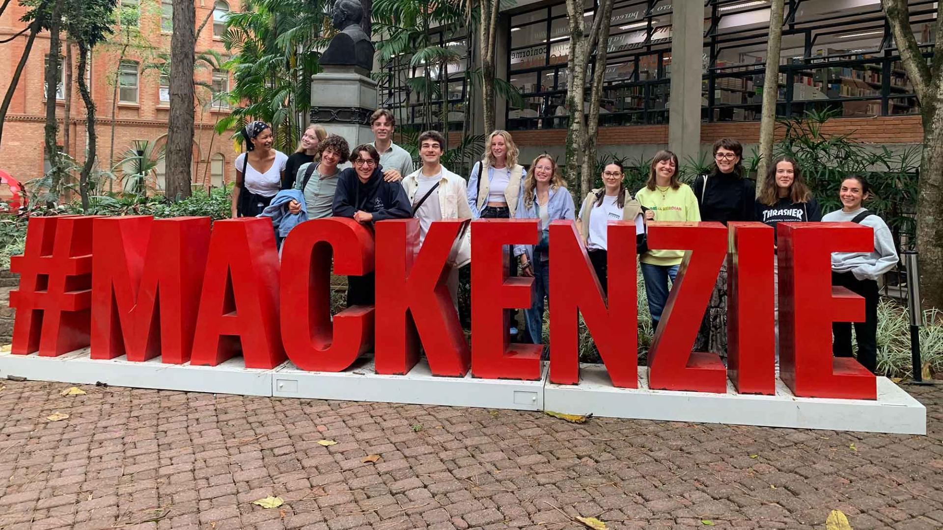 Students on the campus of Mackenzie Presbyterian University in 2023