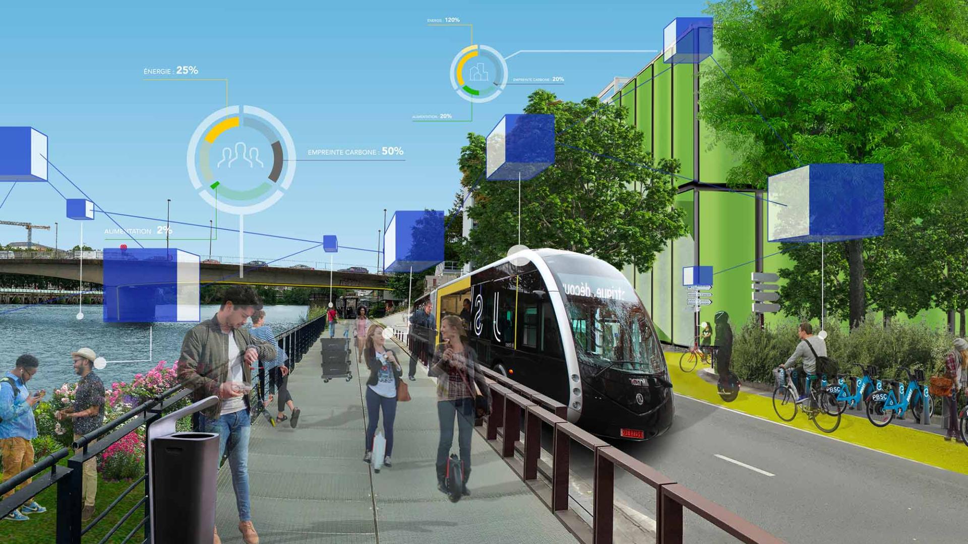 Myriam Burgaud, Léo Mouroux, Loïc Renaud & Benoit Sauzeau / Neoned / Prospective project in partnership with EDF / Supporting the transformation of cities and optimizing energy production in cities through a global system