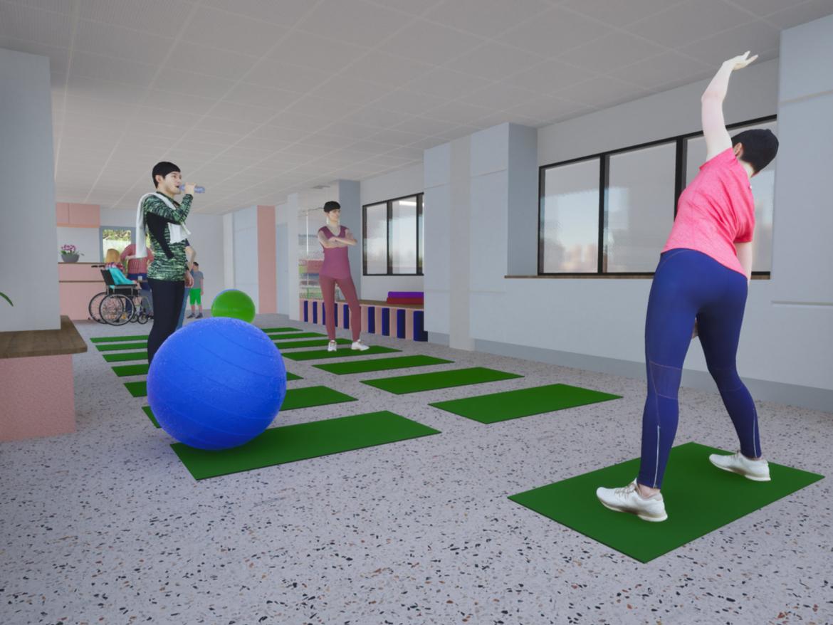 Proposition d'aménagement sur la salle polyvalente en format salle de sport